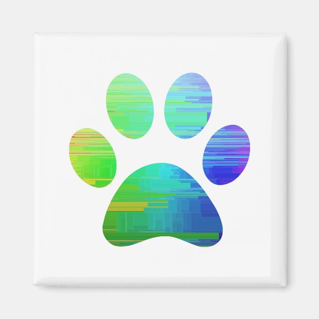 Imã Impressão de Paw (Frente)
