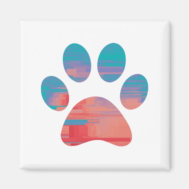 Imã Impressão de Paw (Frente)