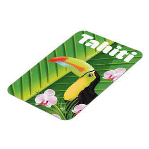 Ímã impressão de viagem Tahiti Toucan