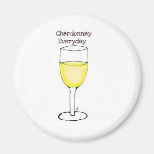 IMÃ IMPRESSÃO DIÁRIO DO VINHO DE CHARDONNAY POR JILL