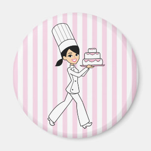 Imã Impressão do cozinheiro chefe da menina