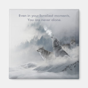 Imã Impressão do lobo da neve