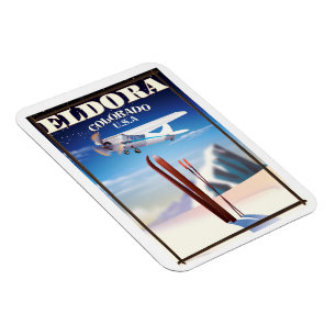 Ímã Impressão do poster do esqui de Eldora Colorado