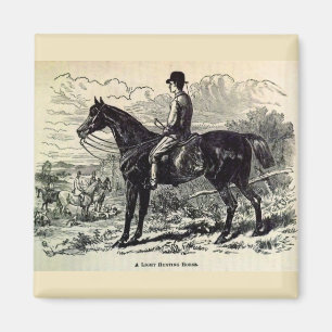 Imã Impressão do século XIX um cavalo claro da caça
