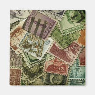 Imã Impressão do selo do vintage