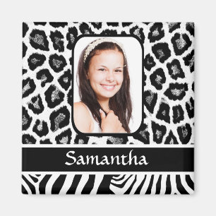 Imã Impressão em branco e preto