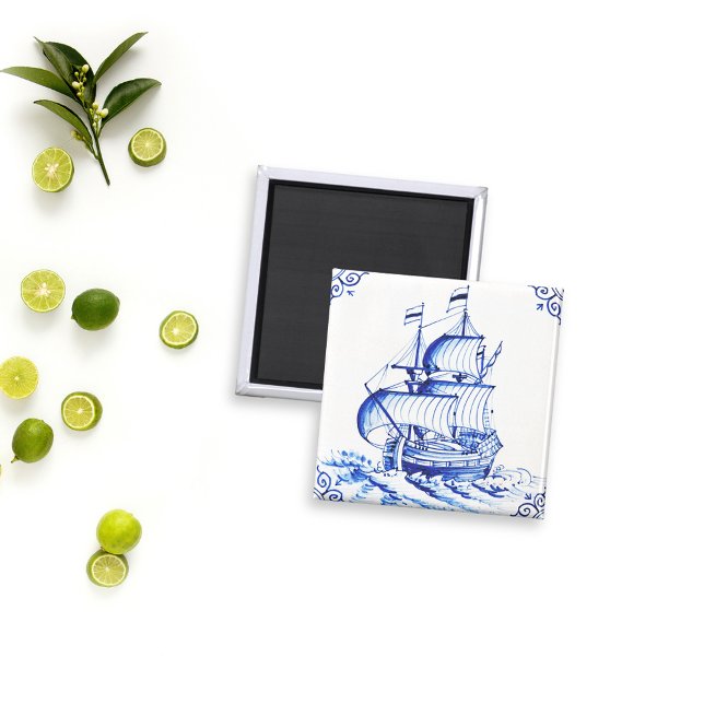 Imã Impressão em veleiro Azul (Criador carregado)