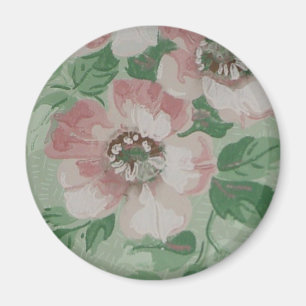 Imã Impressão floral do vintage