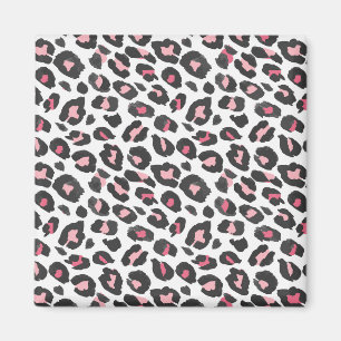 Imã Impressão leopardo, impressão de guepardas, rosa