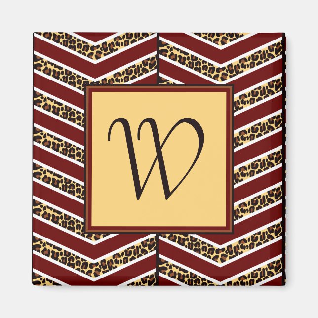 Imã Impressão Leopardo - Magneta Chevron (Frente)