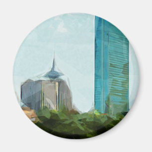 Imã Impressionismo do Abstrato Skyline de Boston