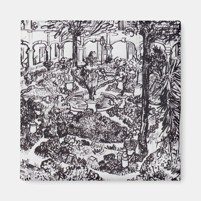 Imã Impressionismo Vincent Van Gogh Garten des Hospita (Frente)