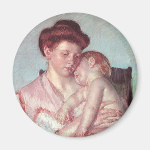 Imã Impressionismo Vintage, Bebê Sonolento por Mary Ca