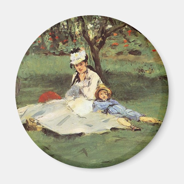 Imã Impressionista Manet Pintura da Família Francesa (Frente)