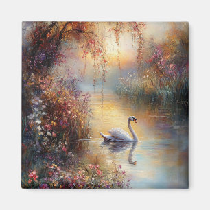 Imã Impressionista Swan Rustic