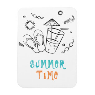 Ímã Impressões das horas de verão de Sun & de féria