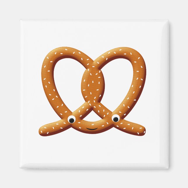 Imã Impressões De Desenho Pretzel Cute (Frente)
