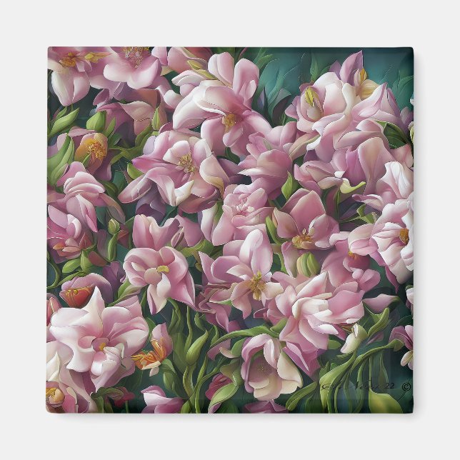 Imã Impressões de flor selvagem (Frente)