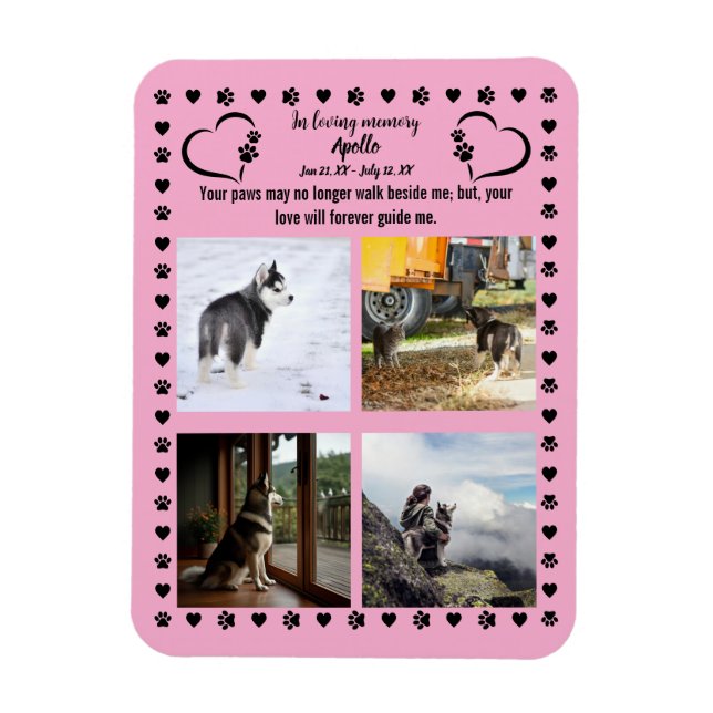 Ímã Impressões digitais de fotos de amor (Vertical)