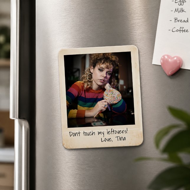 Ímã Impressões Instantâneas Retrô, Foto Personalizada  (Retro Print Outs, Instant Photo Print Flexible Magnet)