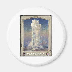 Imã Impressões retros do anúncio do poster das viage