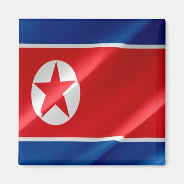 Imã Impressora zKP002 FLAG Norte-Coreana a balançar (Frente)
