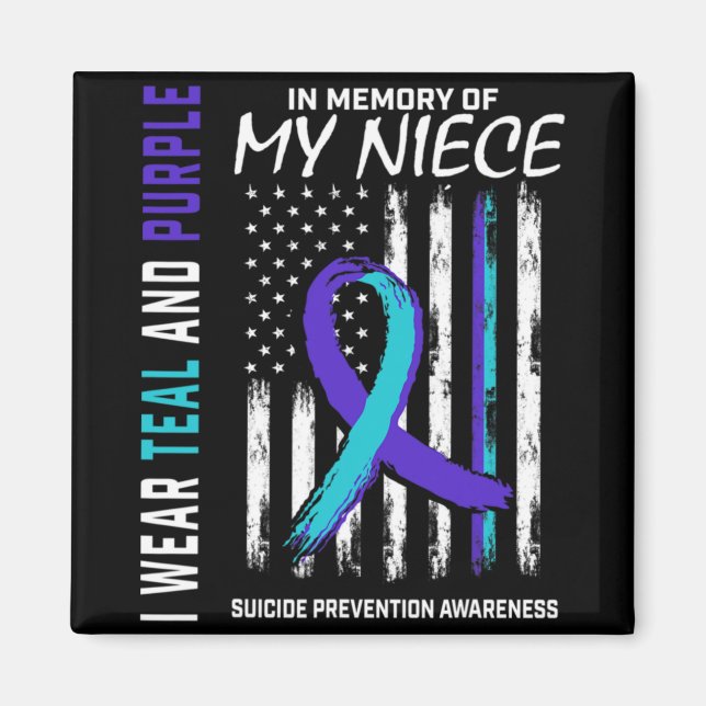 Imã In Memory Of My Niece Suicide Awareness Prevention (Frente)
