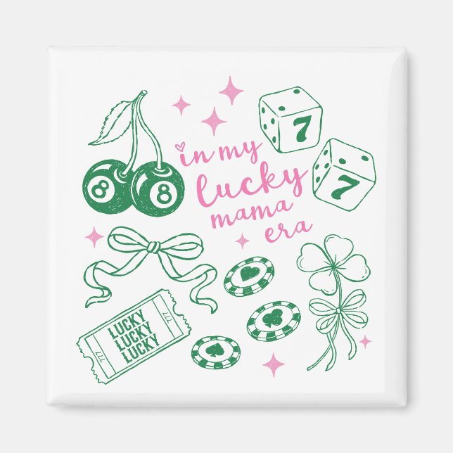 Imã In My Lucky Mama Era Cute St Patricks Day (Frente)