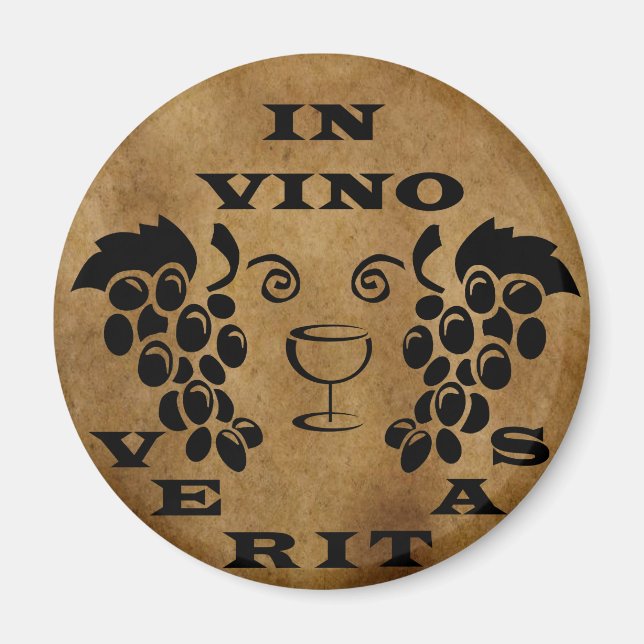 Imã in vino veritas In Wine There is Truth drinking (Frente)