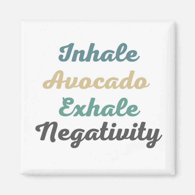 Imã Inalar os magnetos de negatividade do abacate (Frente)