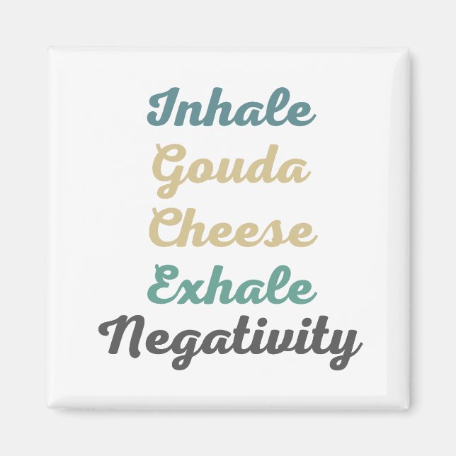 Imã Inalar os magnetos de negatividade do queijo Gouda (Frente)