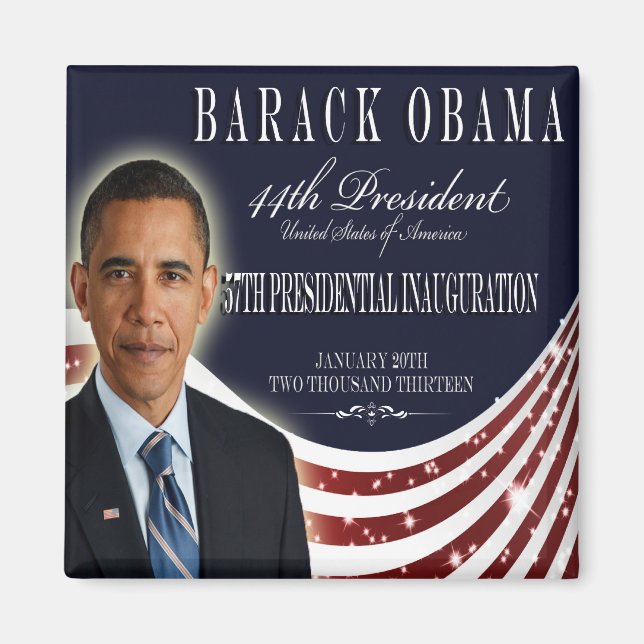 Imã Inauguração 2013 Obama Magnet (Frente)