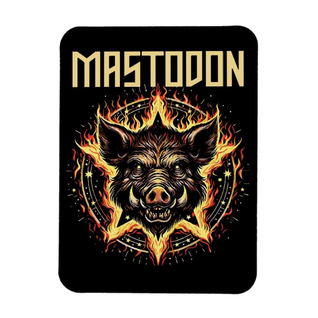 Ímã Incêndio do Javali Mastodonte (Vertical)