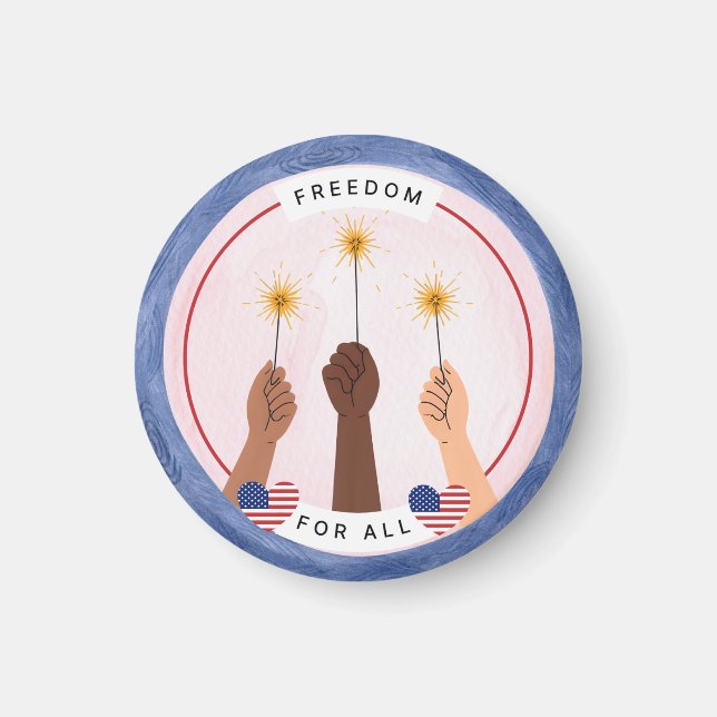 Imã Inclusivo 4 de julho - Liberdade para todos (Frente)