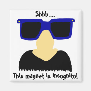 Imã Incognito bigode e óculos