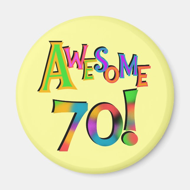 Imã Incrível 70 t-shirts e presentes (Frente)