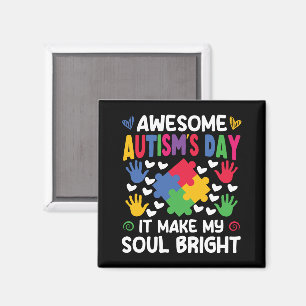 Imã Incrível Dia do Autismo Faz a minha alma brilhar