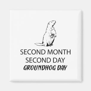 Imã Incrível E Divertido Dia Da Marmota Feliz Para Hom