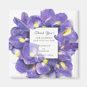 Imã Incrível Roxo Irmãos Aquarela Floral Obrigado