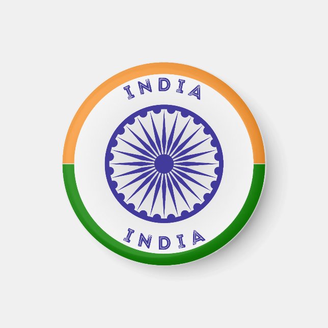 Imã Índia Ashoka Chakra Circle Shape (Frente)
