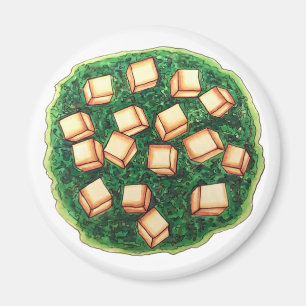 Imã Índia Comida Índia Saag Paneer Spinach Queijo