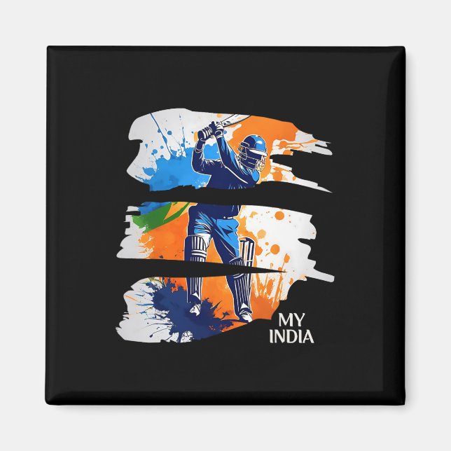 Imã India Cricket Jersey Flag Indian Cricket  (Frente)