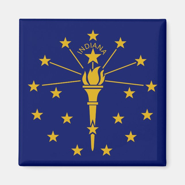 Imã Indiana flag & Indiana, férias/esportes nos EUA (Frente)