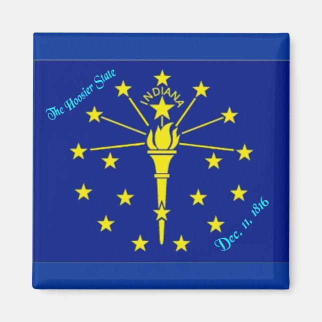 Imã Indiana Flag Magnet (Frente)