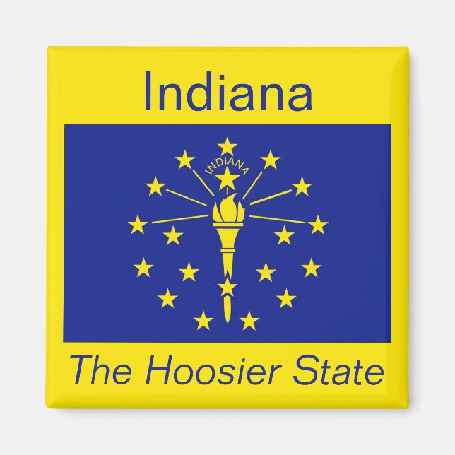 Imã Indiana Flag Magnet (Frente)