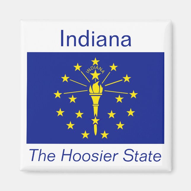 Imã Indiana Flag Magnet (Frente)