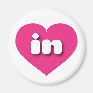 Imã Indiana Hot Pink Heart - Amor