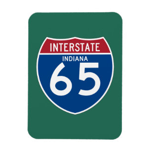Ímã Indiana IN I-65 Interstate Highway Shield -