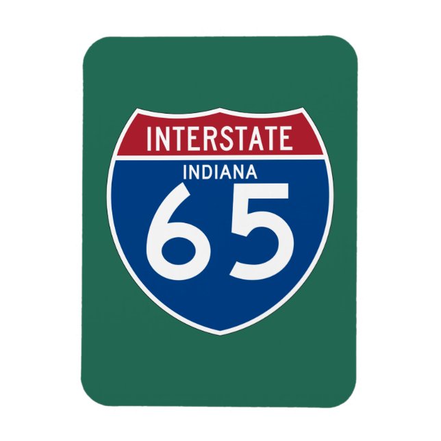 Ímã Indiana IN I-65 Interstate Highway Shield - (Vertical)