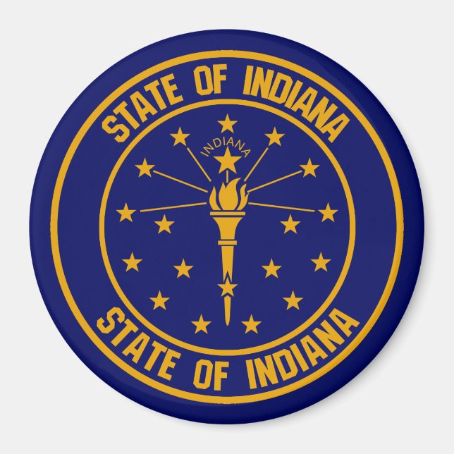 Imã Indiana Round Emblem (Frente)